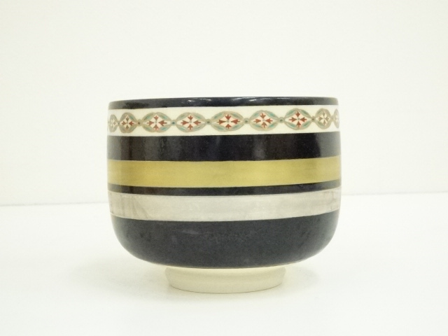 仁清造　茶碗 仁清黒 茶碗 上山善峰 柳桜｜トレファクONLINE